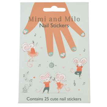 Stickers ongles enfant - Mimi et Milo 1