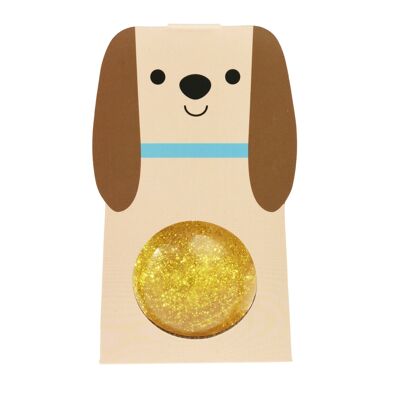 Palla rimbalzante glitterata - Cane d'oro