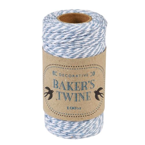 Roll of twine (100m) - Blue and white
