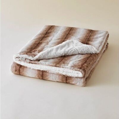 Beige animal skin throw