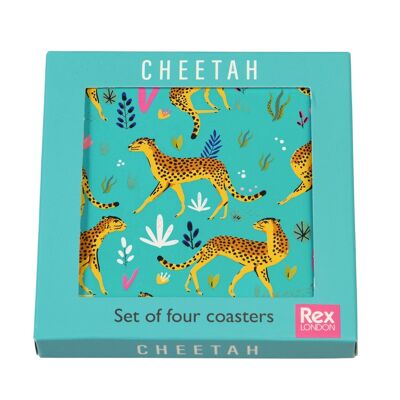 Coasters (set of 4) - Cheetah