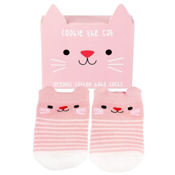 Paire de chaussettes bébé - Cookie le chat 1