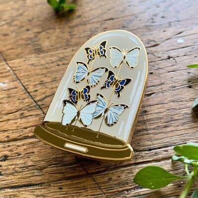 Victorian Butterfly Dome Entomology Enamel Pin Badge