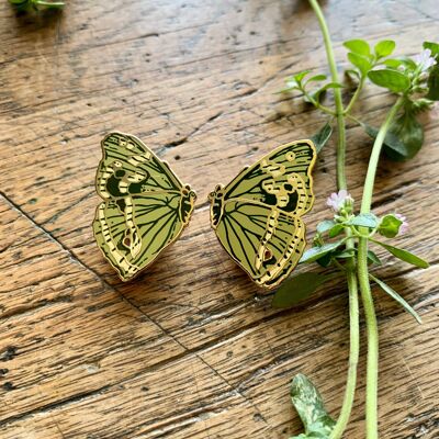 Ensemble de badges à épingles en émail d'entomologie d'ailes de papillon