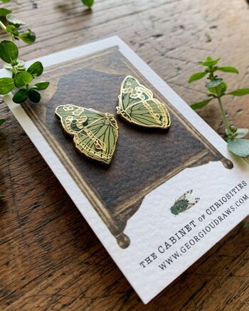 Ensemble de badges à épingles en émail d'entomologie d'ailes de papillon 3