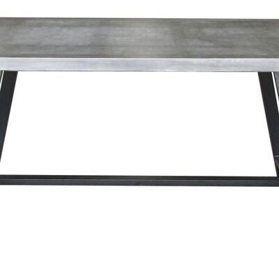 Mesa de comedor Novum mesa hormigón 200x90x75 cm estructura acero negro