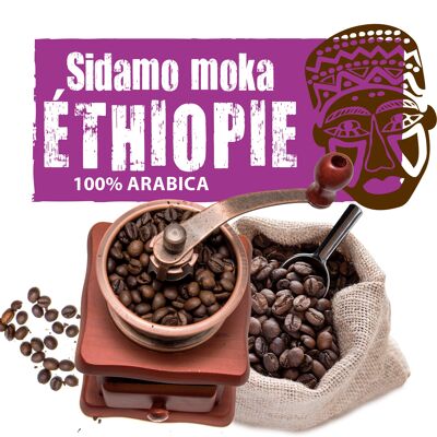 Café ÉTHIOPIE Moka Sidamo - 5 kg GRAINS VRAC