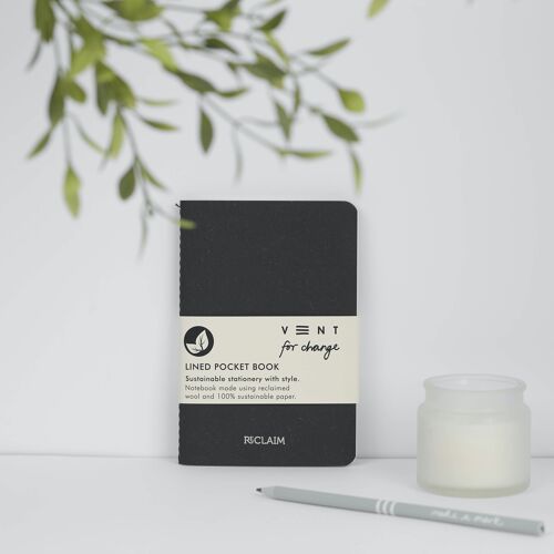 Notebook A6 RECLAIM – Black Wool