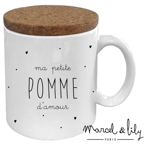 Mug céramique - message -  "Ma petite pomme d'amour" - Saint Valentin