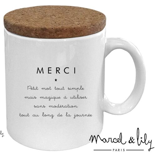 Mug céramique - message - "Merci"