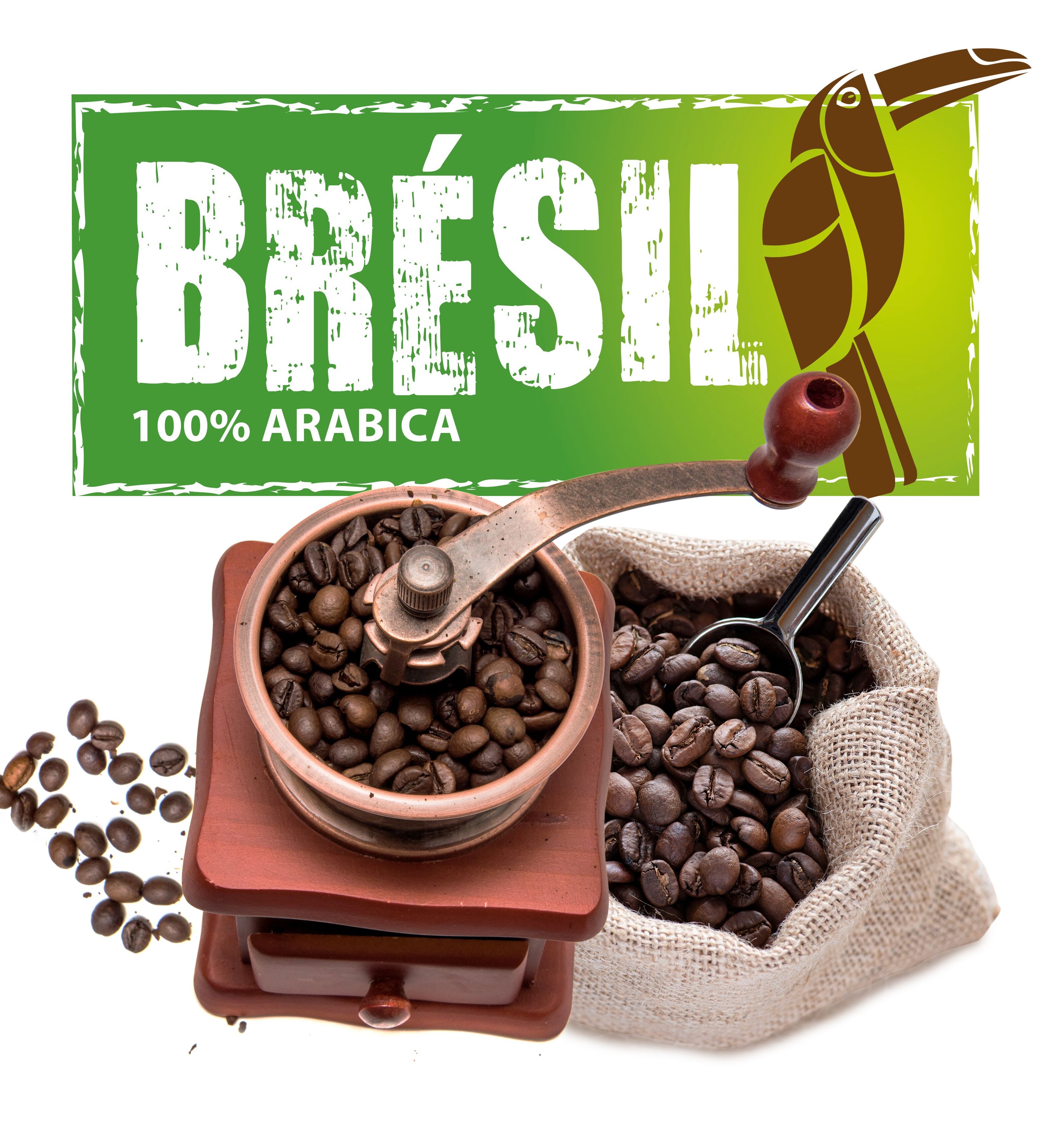 Café grain bio 100% arabica – Origine Brésil