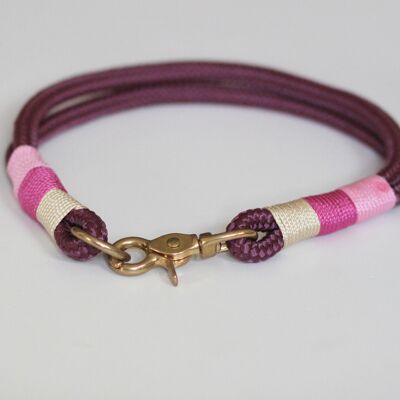 Collar "girly-bordeaux" - With name tag