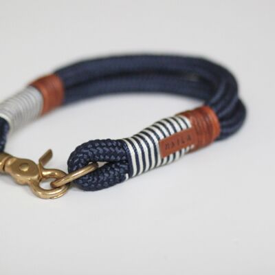 Halsband „blau-maritim“ - Mit Namensschild