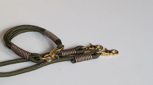 Set "Herbst" mit Leine und Halsband - Einfache Leine mit Handschlaufe 1.5m - Ohne Namensschild