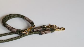 Set "Automne" avec laisse et collier - Laisse simple avec dragonne 1,5m - Sans porte-nom 1