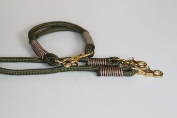 Set "Automne" avec laisse et collier - Laisse simple avec dragonne 1,5m - Sans porte-nom 2