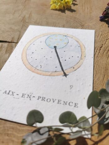 Illustration Zéro-déchet avec coordonnées GPS - Horloge Astronomique - Aix-en-Provence 3