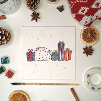 Illustration ensemencée - Cadeaux