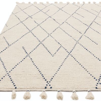 Tapis Linéaire Népal 200x290cm Crème/Bleu