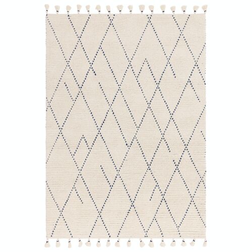 Nepal 160x230cm Cream/Blue Linear Rug