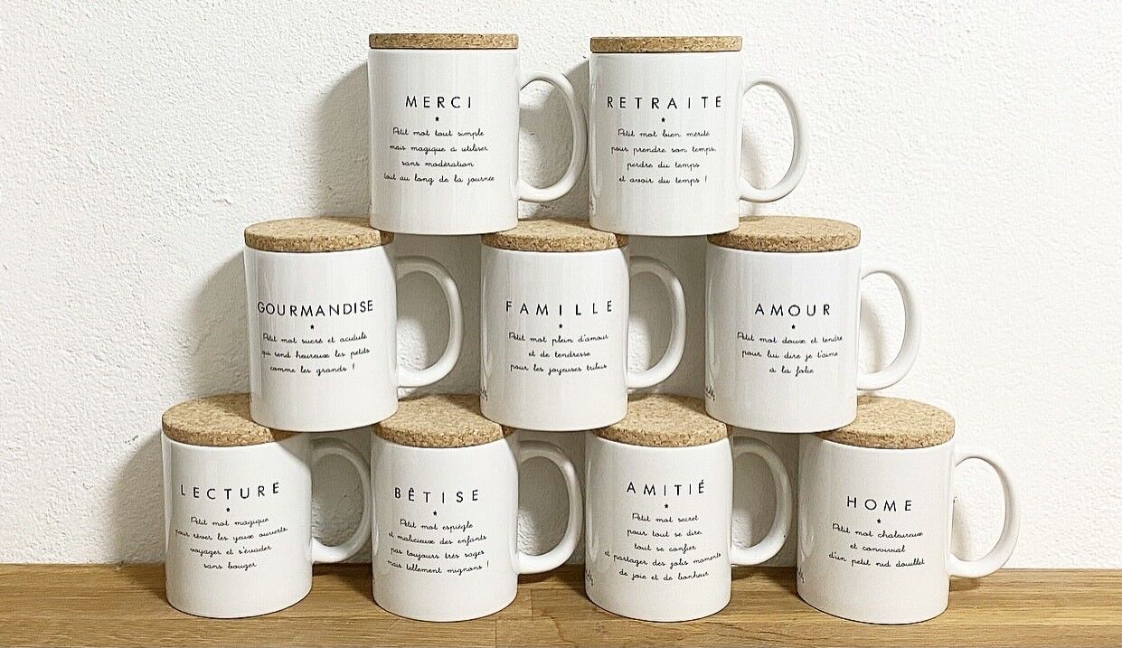 Mug "Amour" avec son couvercle en liège