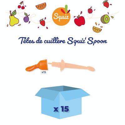 BULK - Scatola da 15 teste di cucchiaio - Squiz'Spoon - SQUIZ - Senza imballaggio