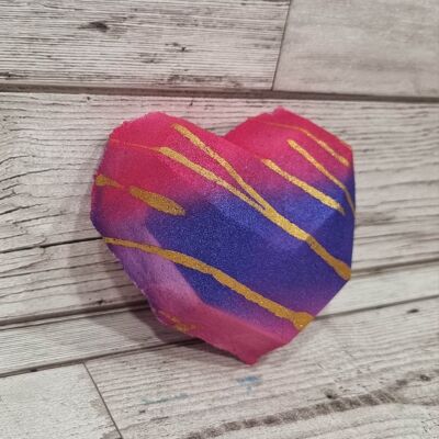 Large Geo Heart Bath Bomb