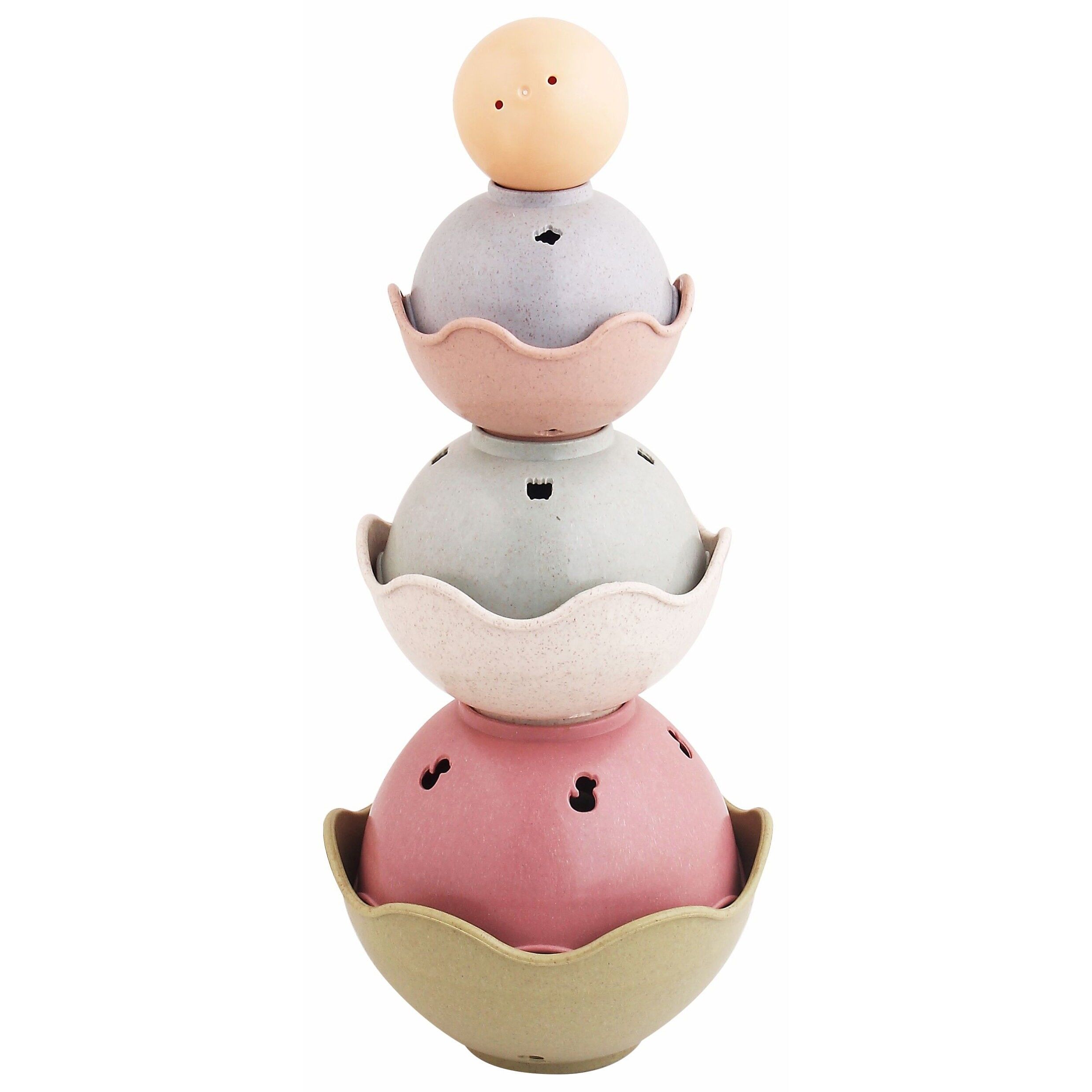 Stapelspielzeug aus recyceltem Material