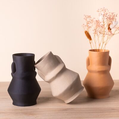Vase Sculpt (Parme) - Pour fleurs séchées