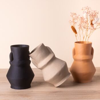 Vase Sculpt (Parme) - Pour fleurs séchées 1