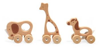 Toy Animals on wooden wheels 3