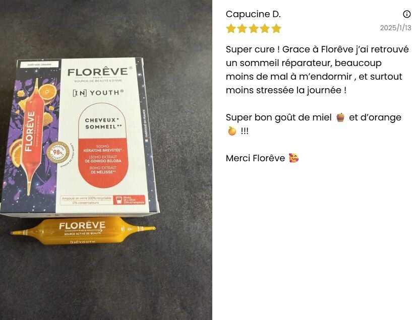 Cure Anti-Chute de Cheveux & Sommeil – IN YOUTH Kératine, Ginkgo & Curcuma
