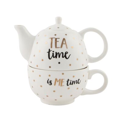 Gold Tea Time Tee für eine Person