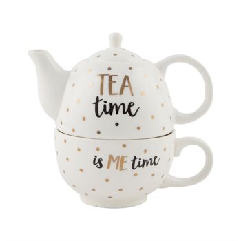 L'heure du thé en or Tea For One