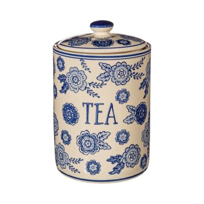 Barattolo per la conservazione del tè in salice blu