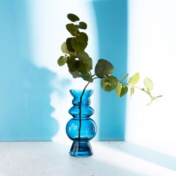 Vase en verre Selina Bleu 2
