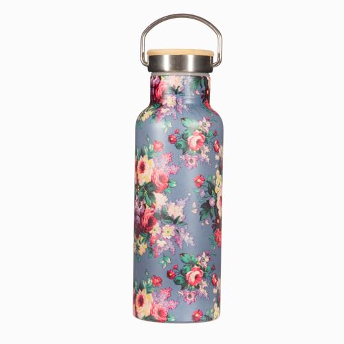 Delphine Vintage Rose Metal Bottle