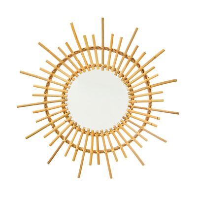 Rattan Starburst Mirror