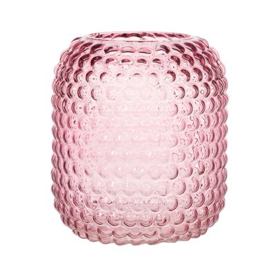 Vaso Bobble in vetro rosa