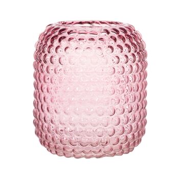 Vase Bobble en verre rose 1