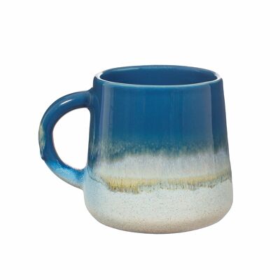 Blaue Tasse mit Mojave-Glasur