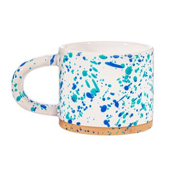 Mug Splatterware Turquoise et Bleu 1