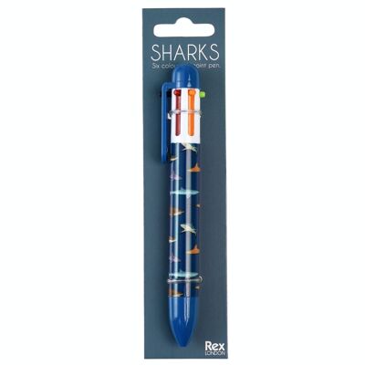 Stift mit sechs Farben - Haie