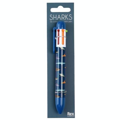 Stylo six couleurs - Requins