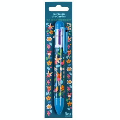 Bolígrafo de seis colores - Hadas en el jardín