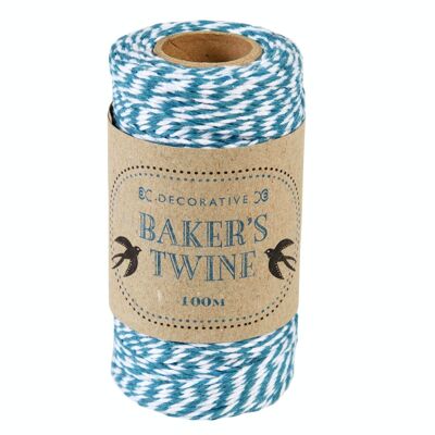 Baker's twine - Aquamarine and white