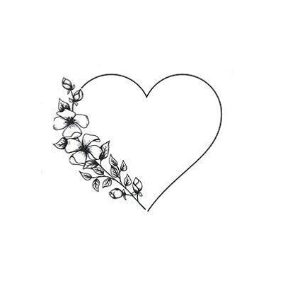 Temporary Tattoo: Black Heart x5