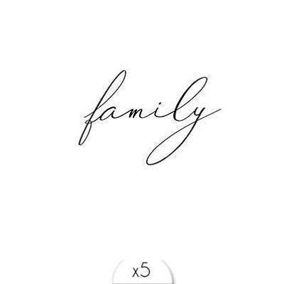 Tatouage éphémère : Family x5