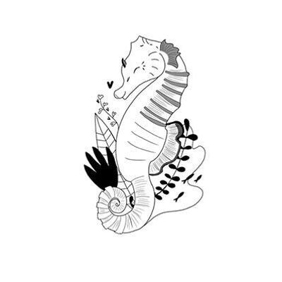 Temporary Tattoo: Seahorse x5