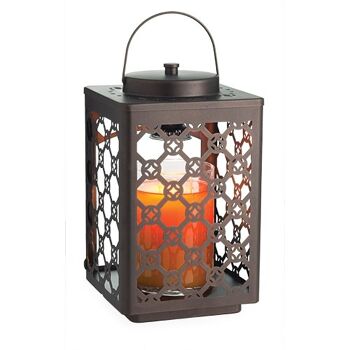 CANDLE WARMERS® GARDEN lanterne métal pour bougies parfumées bronze huilé